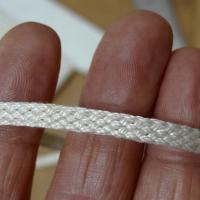 Corde plate tressee coton mercerise blanc casse 3 