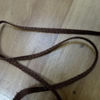 Corde plate tressee coton mercerise caramel 1 