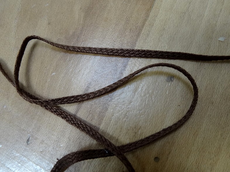 Corde plate tressee coton mercerise caramel 1