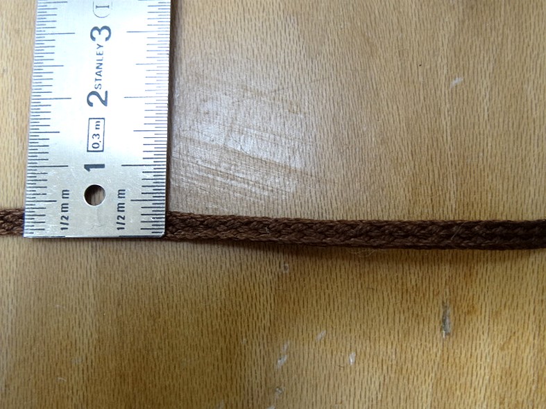 Corde plate tressee coton mercerise caramel 2