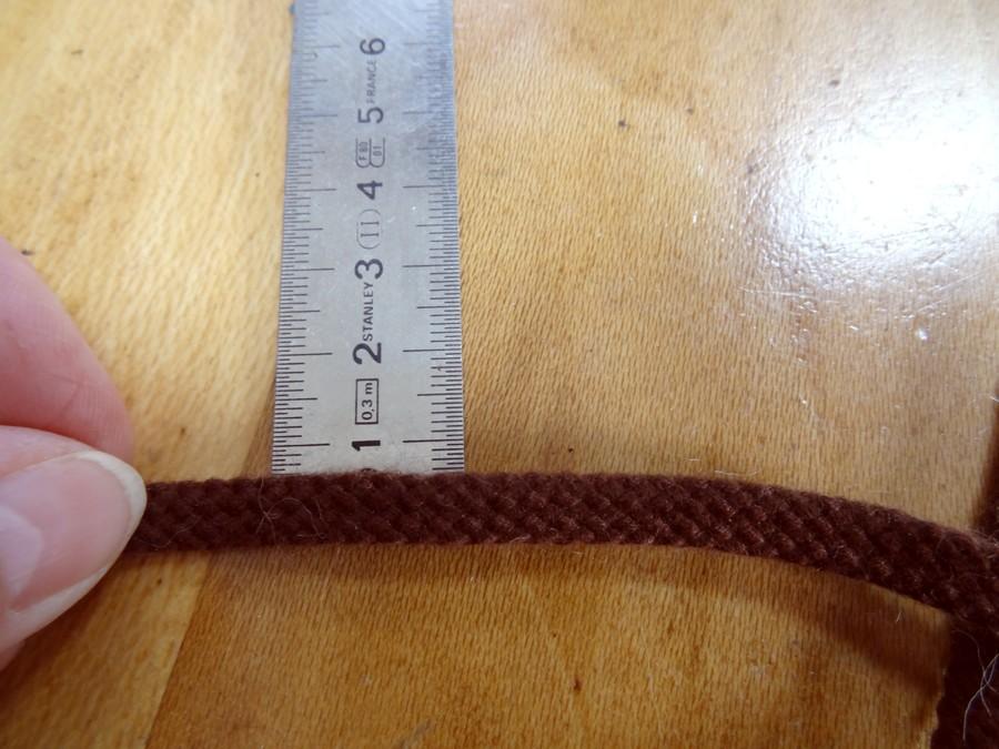 Cordon coton plat marron chocolat 2