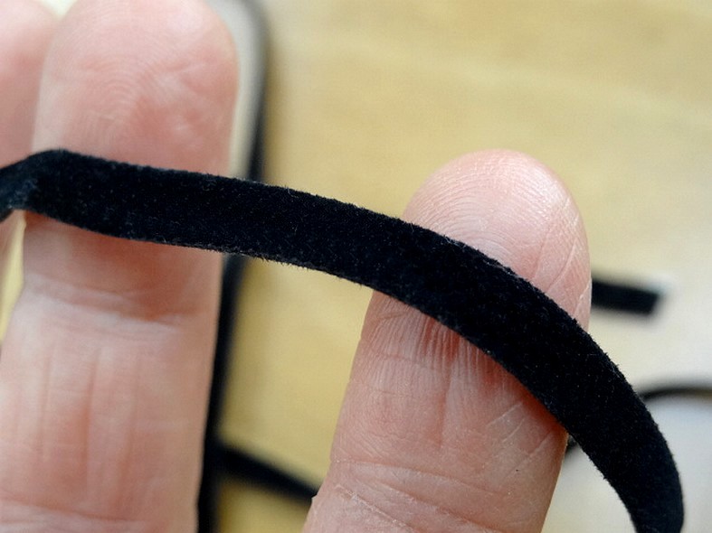 Cordon suedine noir pour bijoux