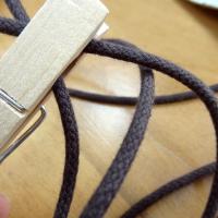 Cordon tresse coton marron 0 4 mm 1 