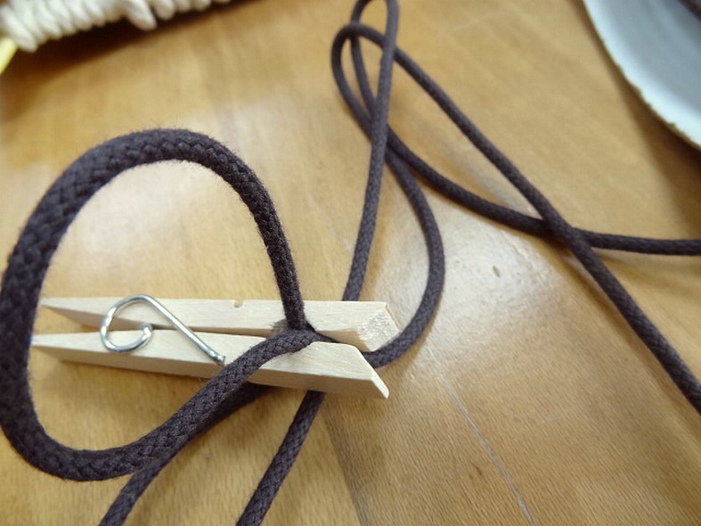 Cordon tresse coton marron 0 4 mm 2