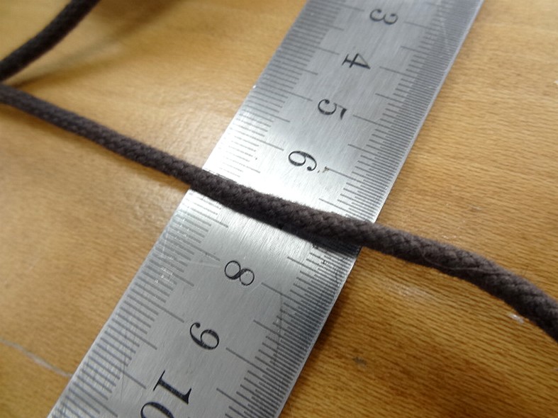Cordon tresse coton marron 0 4 mm 3