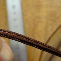 Cordon viscose etroit tresse fantaisie marron 2