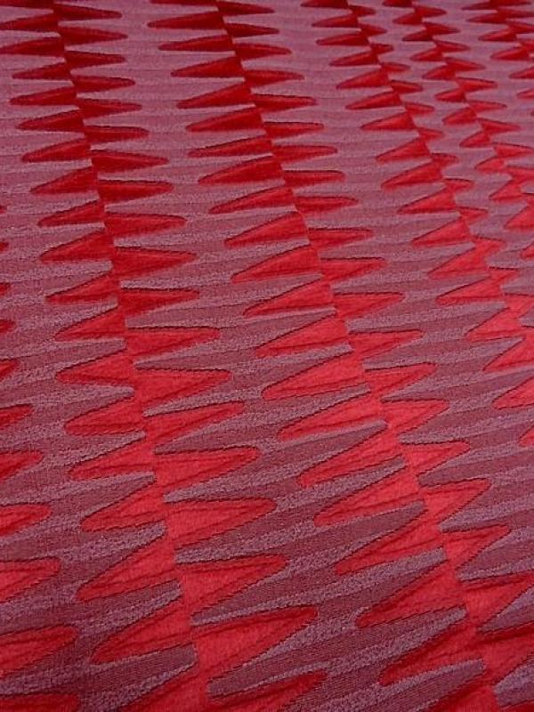 Coton ameublement motif vintage rouge bordeaux 5 