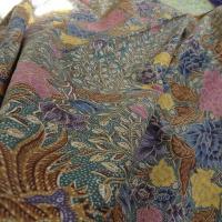 Coton batik fleuri ocre 5 