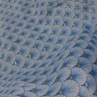 Coton blanc bleu or art deco japonais 4 