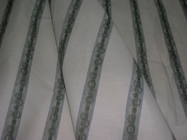 Coton blanc casse rayures galon kaki 1