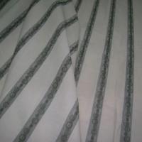 Coton blanc casse rayures galon kaki 2 