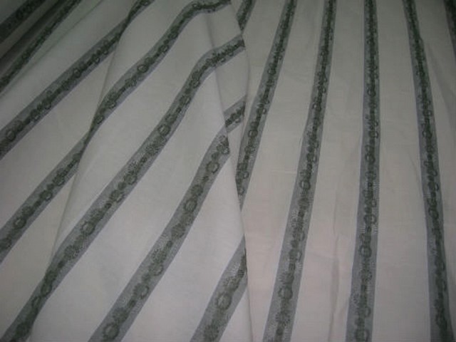 Coton blanc casse rayures galon kaki 2