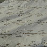 Coton blanc casse surpique zig zag en fil de lin 1 