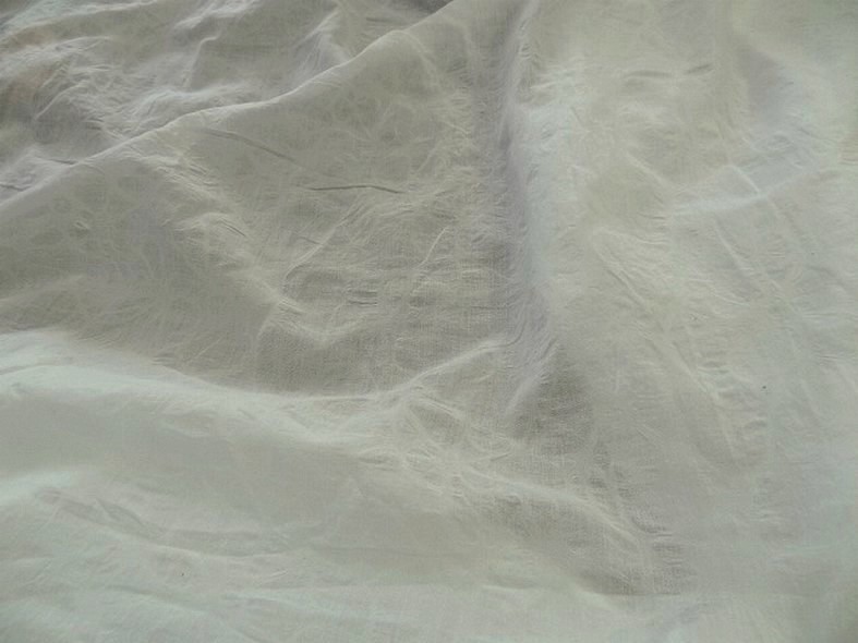 Coton blanc casse tissage fantaisie 1