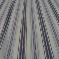 Coton blanc raye bleu et rouge marin 1