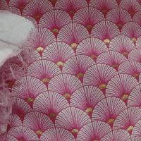 Coton blanc rose or art deco japonais 1 