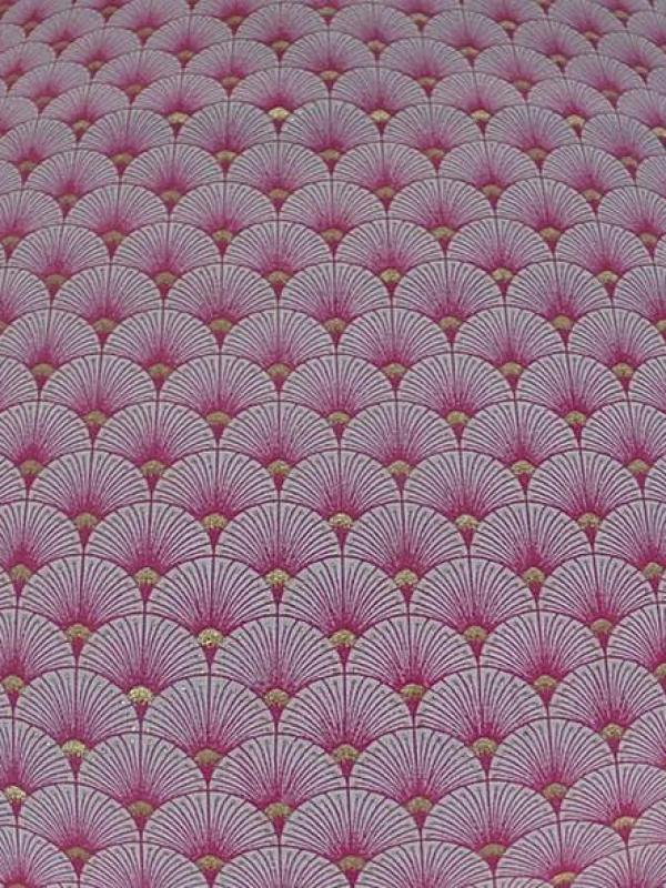 Coton blanc rose or art deco japonais 2 