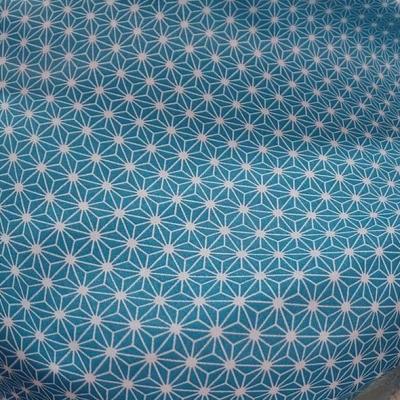 Coton bleu blanc motif etoiles origami 2 