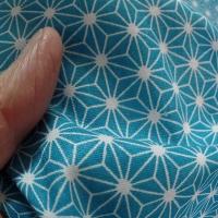 Coton bleu blanc motif etoiles origami 3