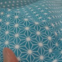 Coton bleu blanc motif etoiles origami 4