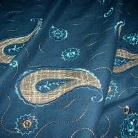 Coton bleu celeste motifs cachemire brodes 3 