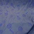 Coton bleu lapis lazuli brode de fils rayonne ton sur ton 3