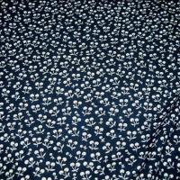 Coton bleu marine motif cerises 3