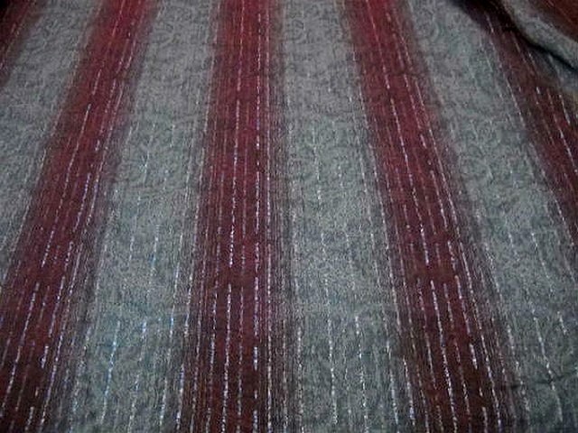 Coton bordeaux gris perle raye lurex 3