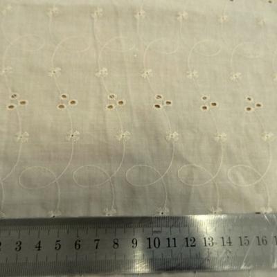 Coton broderie anglaise beige nankin 2 