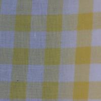 Coton carreaux vichy jaune blanc 1 