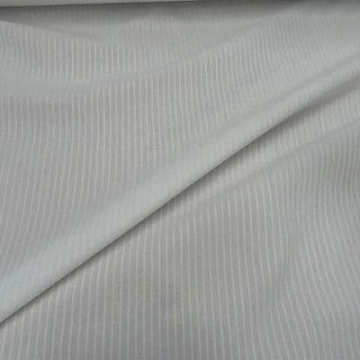 Coton chemise blanc fines rayures relief 1 