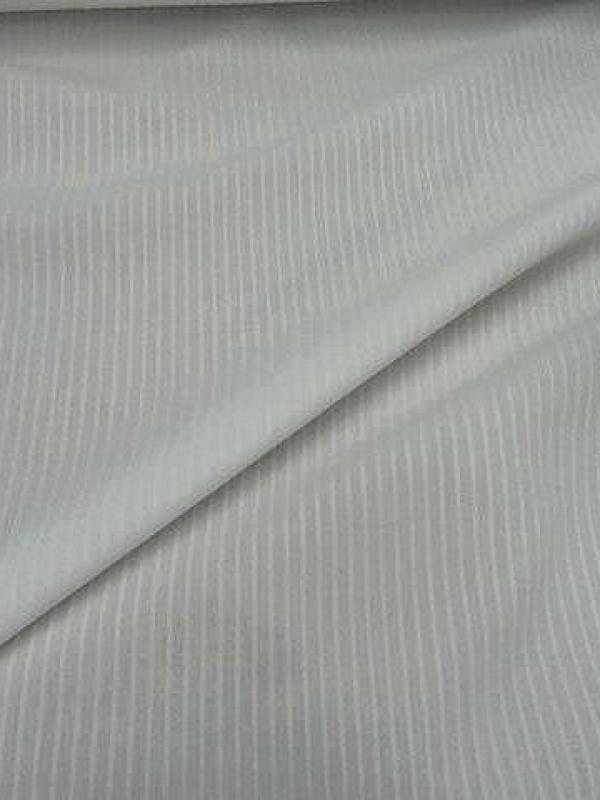 Coton chemise blanc fines rayures relief 1 