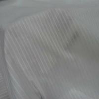 Coton chemise blanc fines rayures relief 2 