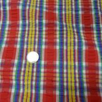 Coton cloque madras rouge jaune 1