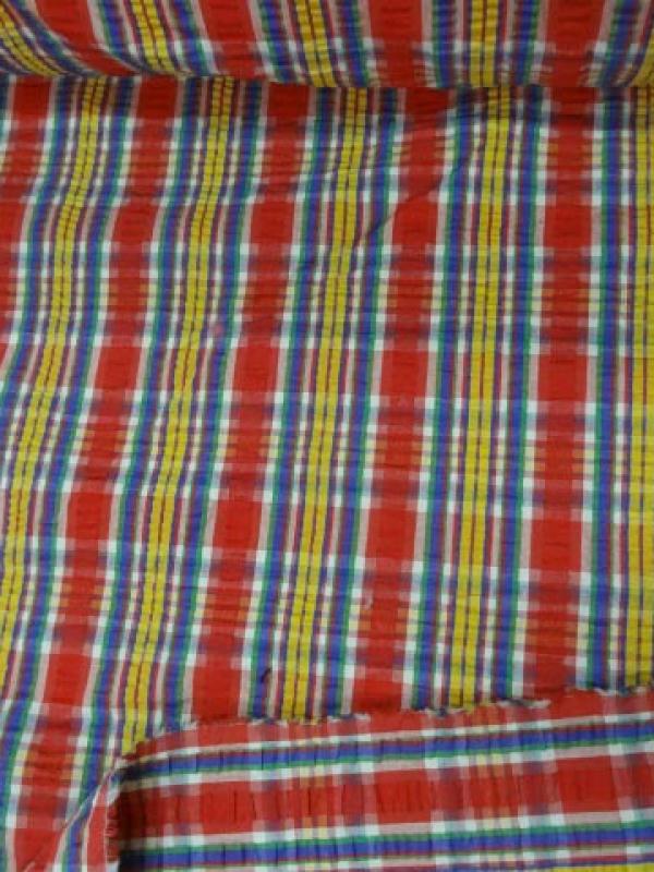Coton cloque madras rouge jaune 3 