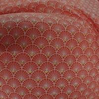 Coton corail blanc or art deco japonais 2