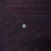 Coton damasse prune motif petites roses 1