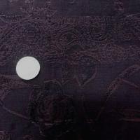 Coton damasse prune motif petites roses 2