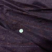 Coton damasse prune motif petites roses 3