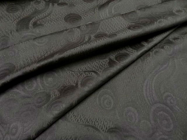 Coton damasse taupe clair motifs volutes 3
