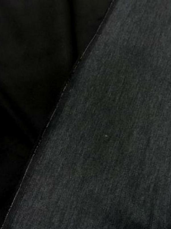 Coton double face gris chine double velours noir 1 