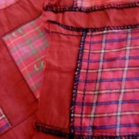 Coton et carres cousus rouge 4