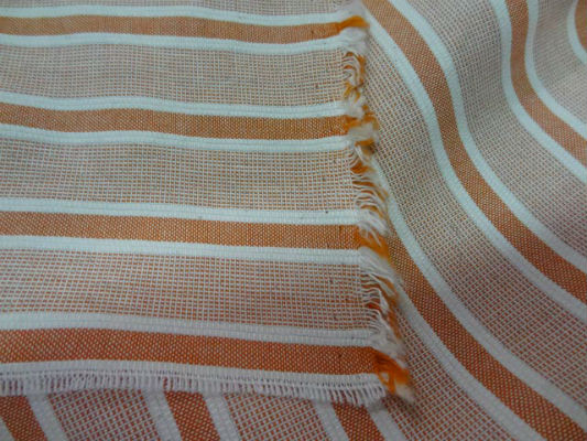 Coton faconne bandes orange rouille 1