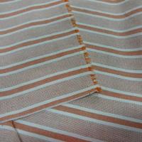 Coton faconne bandes orange rouille 2 