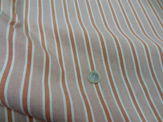 Coton faconne bandes orange rouille 3