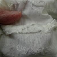 Coton fin blanc casse a frises frange 4 