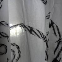 Coton fin blanc surbrodés laser réglisse-menthe 03