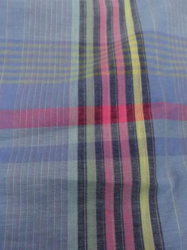 Coton fin bleu madras 2 