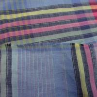 Coton fin bleu madras 3