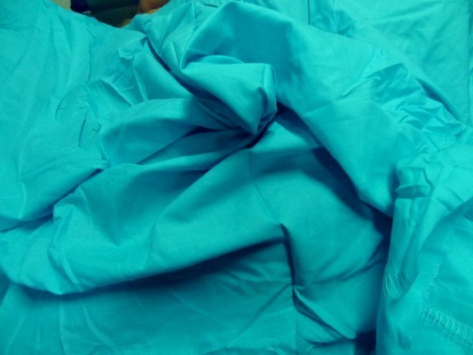 Coton fin bleu turquoise 1